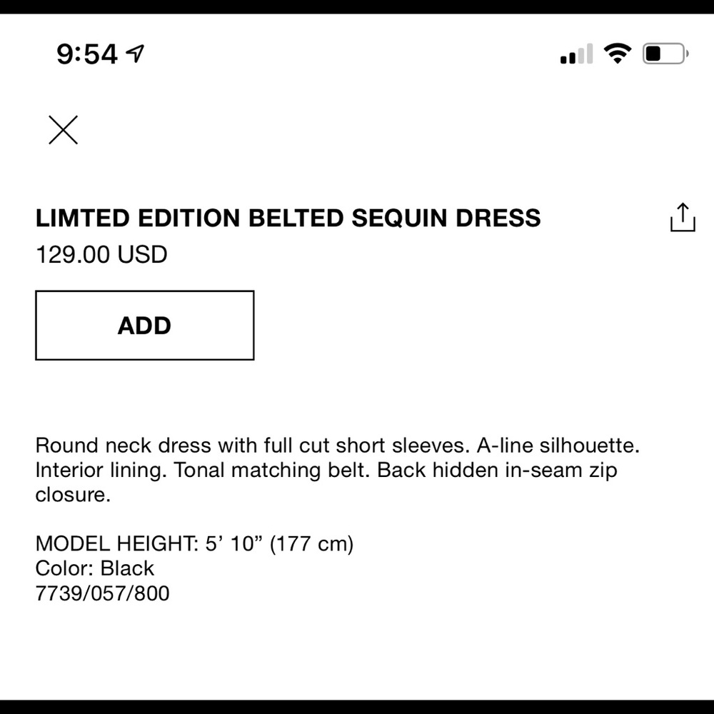 Zara sequin dress XS Aline midi limited ed - Picture 6 of 6